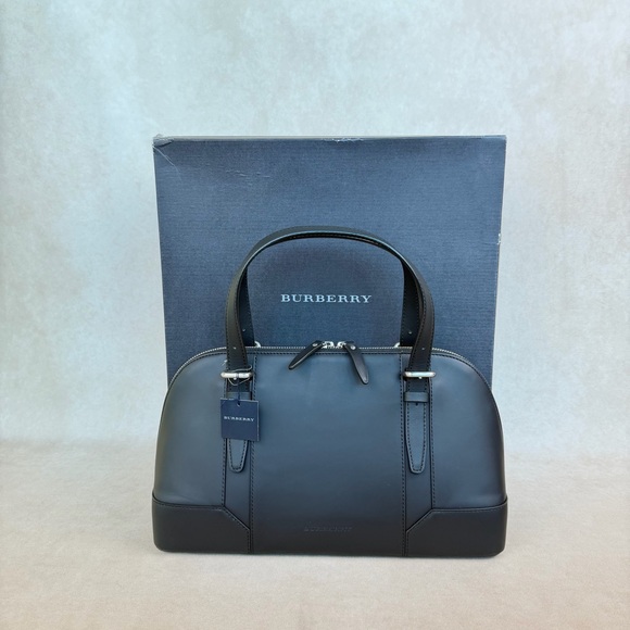 Authentic Burberry Japan Exclusive Leather Top Handle Bag Nova Check Lining - Picture 5 of 17